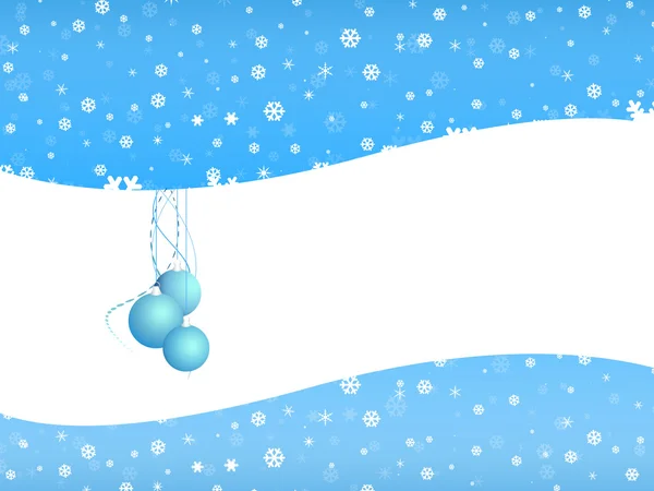 Cartoon Christmas bell on snow background with white space — Stock Photo, Image