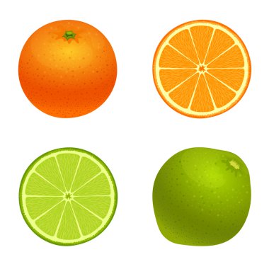 Lime and orange clipart