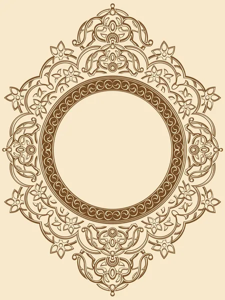 Ornement de cercle floral vintage — Image vectorielle
