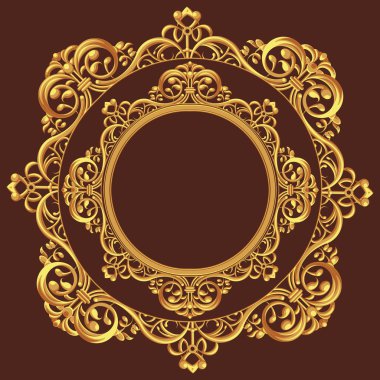 Golden Circle Ornament clipart