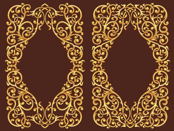 Ornement FLORAL doré — Image vectorielle