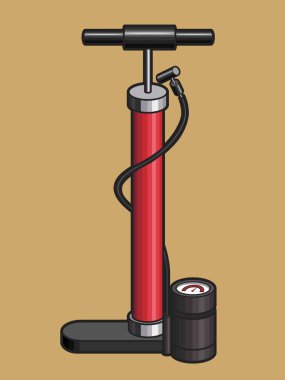 Bicycle Hand Air Pump clipart