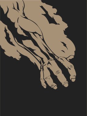 Hands Ripping Paper (Black Version) clipart