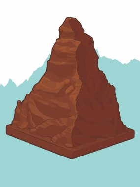 Swiss Chocolate in Matterhorn shape clipart