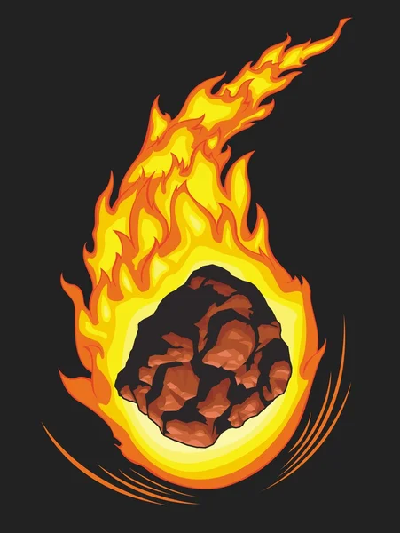 Brennender Komet — Stockvektor