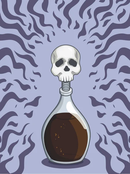 死の毒の瓶 — ストックベクタ