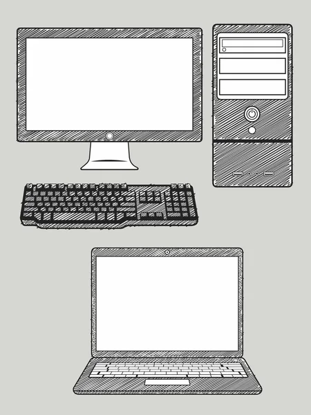 Комп'ютер & ноутбук — стоковий вектор