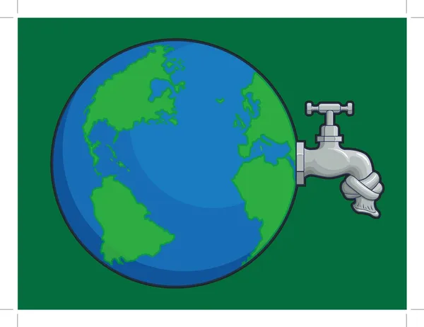 Jordens vattenproblem — Stock vektor
