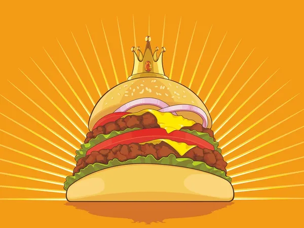 Kral Burger — Stok Vektör