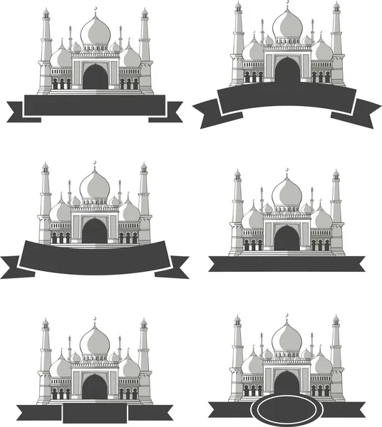 Accueil Ramadan & Aïd Moubarak - Bannière Masjid — Image vectorielle
