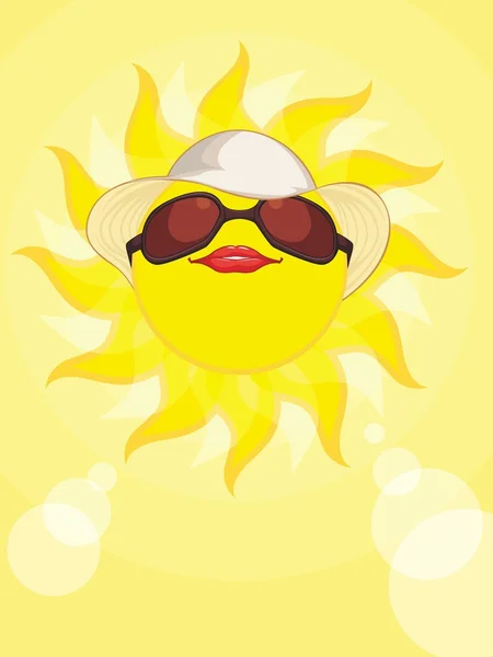 Сонячне літо Свято Жінка — стоковий вектор