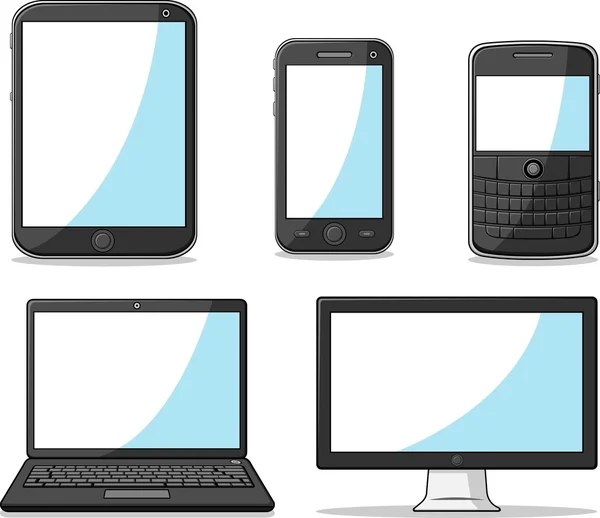 Gadget - έξυπνο τηλέφωνο, tablet, φορητό και υπολογιστή Διανυσματικά Γραφικά