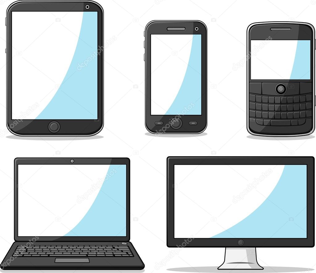 Gadget Smartphone Tablet Laptop Und Computer Vektorgrafik Lizenzfreie Grafiken C Bluezace 11591392 Depositphotos