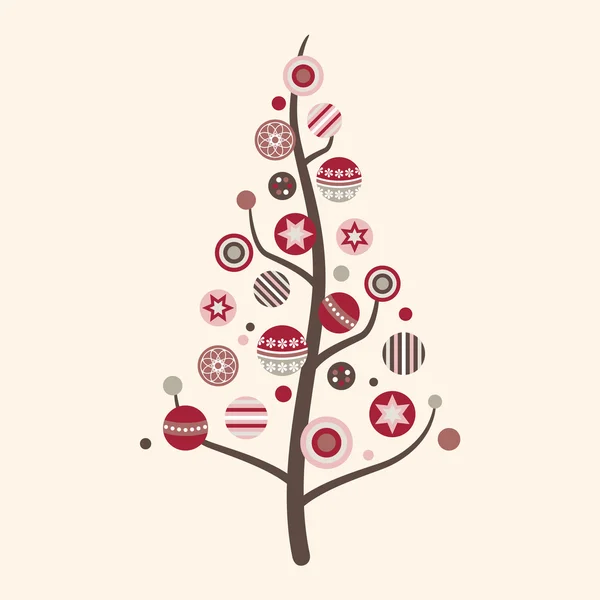 Árvore de Natal abstrato decorado — Vetor de Stock