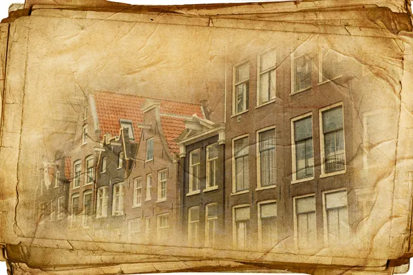 Strade della vecchia Amsterdam in stile retrò — Foto Stock