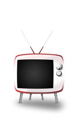 Red retro TV clipart