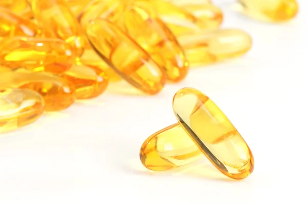 Fish oil jel capsules. — Stock Photo, Image