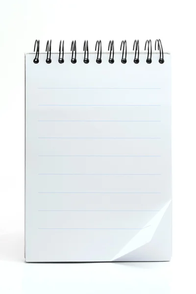 Bílý notebook s řádkem. — Stock fotografie