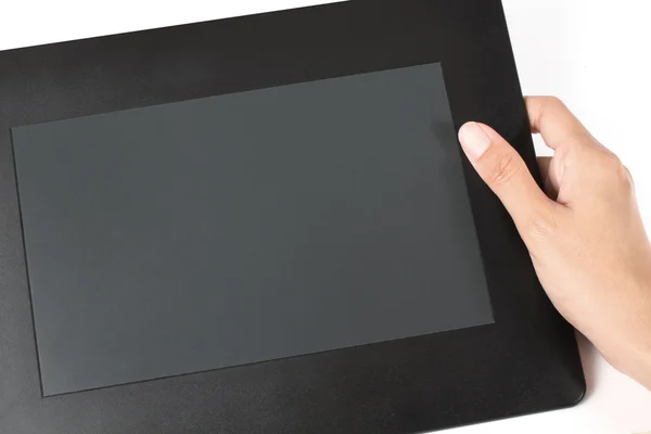 Hand innehav tablet — Stockfoto