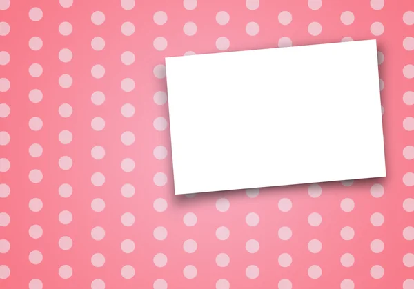 Card on pink background — Stock Photo, Image