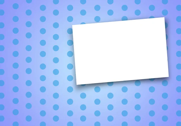 Blank card on blue background. — Stock Photo, Image
