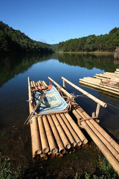 stock image Bamboo raft
