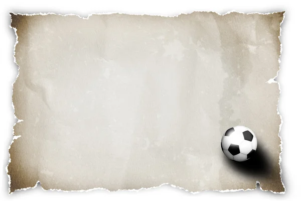 Футбольный мяч на бумаге . — стоковое фото