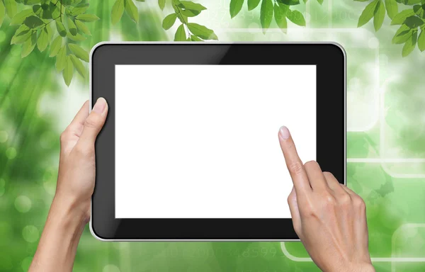 Touch screen on tablet pc. — Stock Photo, Image