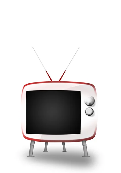 Kırmızı retro tv — Stok fotoğraf