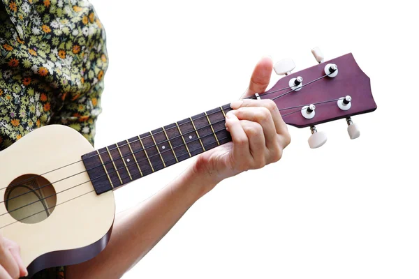 Strony grając ukulele — Zdjęcie stockowe