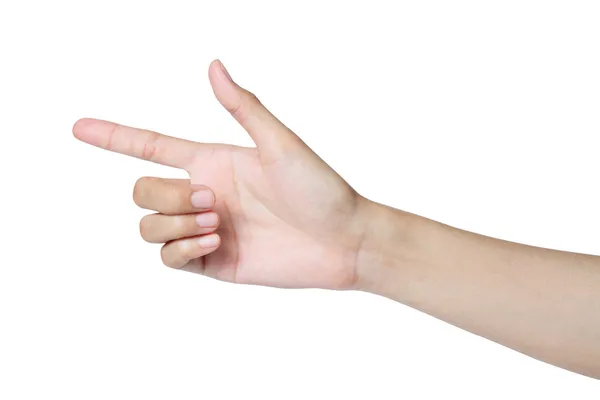 Hand pointing direction isolated — Stock Photo, Image