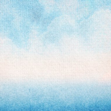 Abstract blue watercolor painted clipart