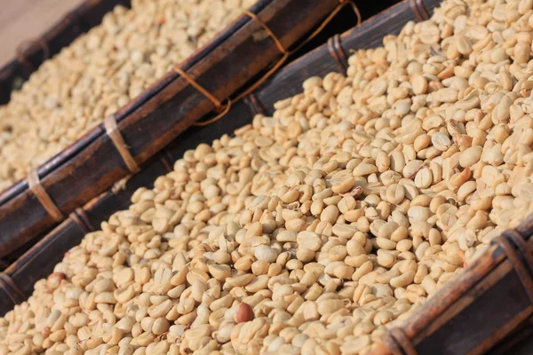 Kávová zrna sušené zpracování — Stock fotografie