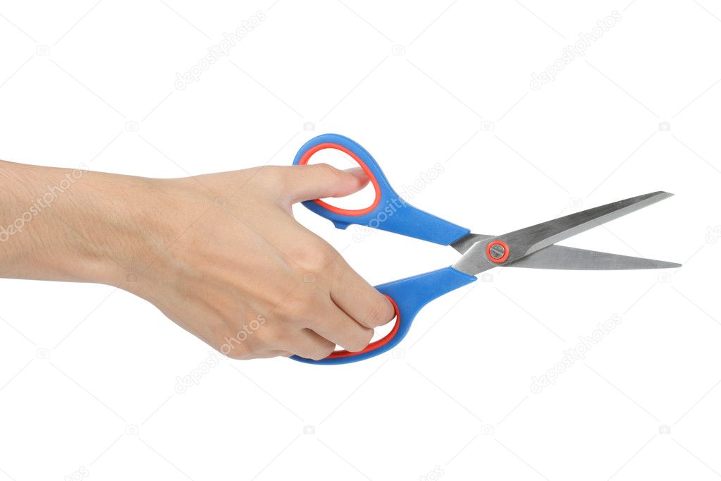 Scissors in hand
