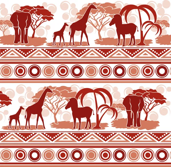 Patroon in de Afrikaanse stijl Rechtenvrije Stockillustraties