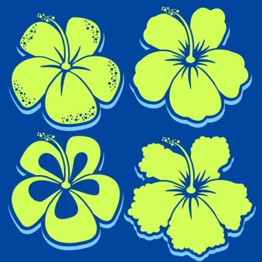 Vector Flower. Hibiscus Collection. clipart