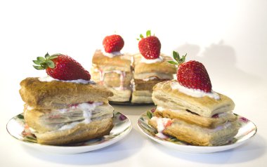 Pastries with strawberry clipart