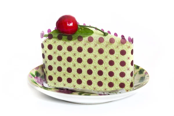 Pressed towel in the form of cake — Stock Photo, Image
