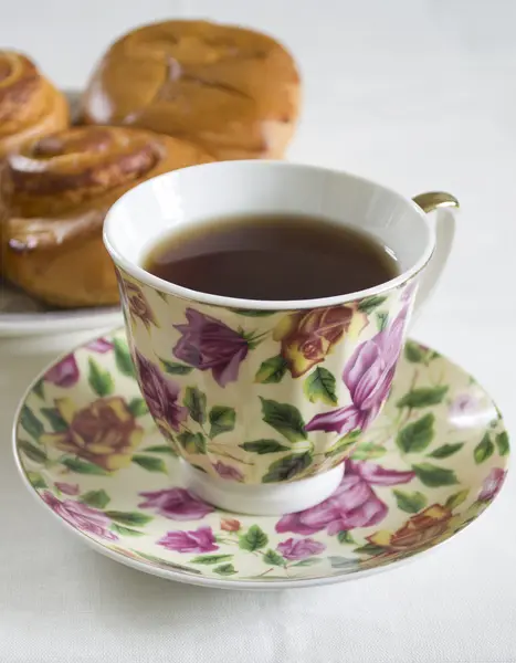 stock image Cup of tea on a saucer