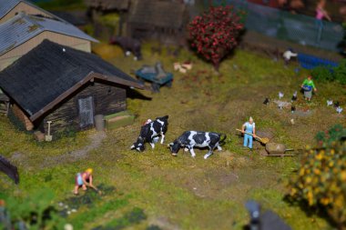 Farming in miniature clipart