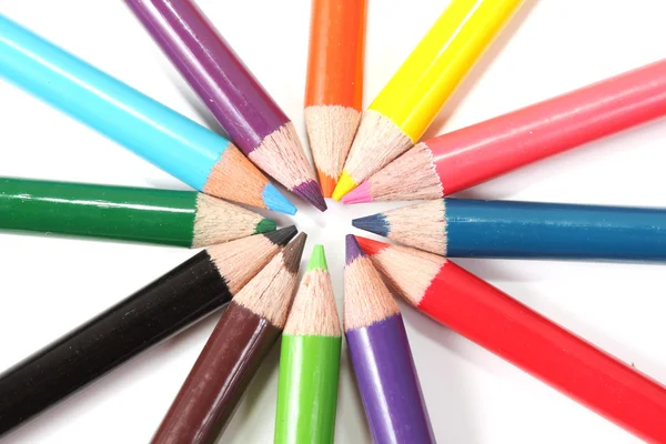 Pencils in a circle — Stock Photo, Image