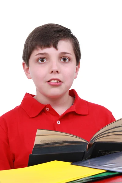 Νεαρό αγόρι που σπουδάζουν — Φωτογραφία Αρχείου