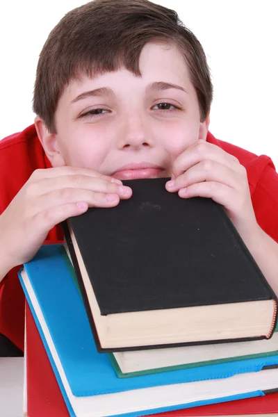 Νεαρό αγόρι που σπουδάζουν — Φωτογραφία Αρχείου