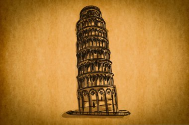 serbest el kroki koleksiyonu: pisa Kulesi, İtalya