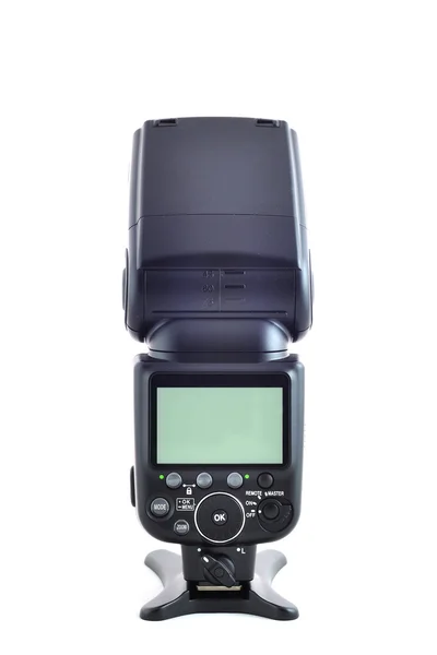 Fotoaparát flash izolované na bílém pozadí — Stock fotografie
