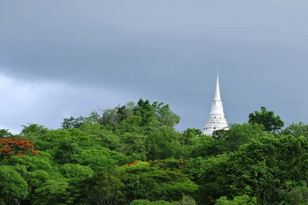Vita stupa på berg — Stockfoto