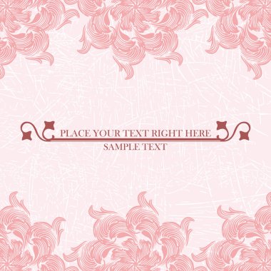 Elegance vintage invitation card place for text or message clipart