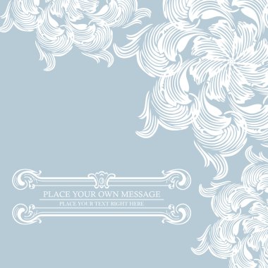 Elegance vintage invitation card place for text or message clipart