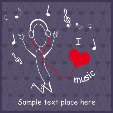 Music theme clipart