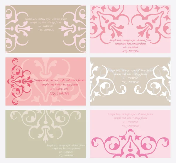 Vector floral business card set — Stock Vector